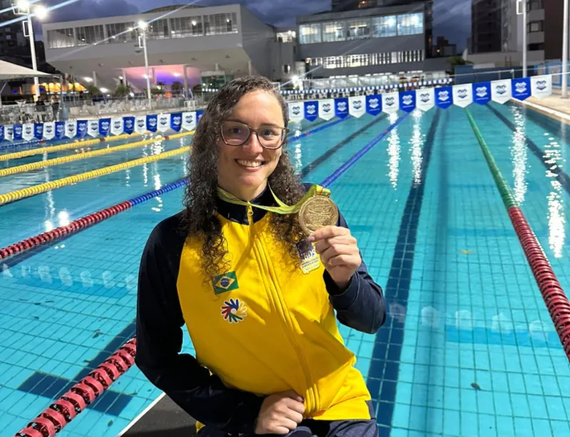 Atleta de natação do Estrela é ouro nos Jogos Pan-Americanos de Surdos