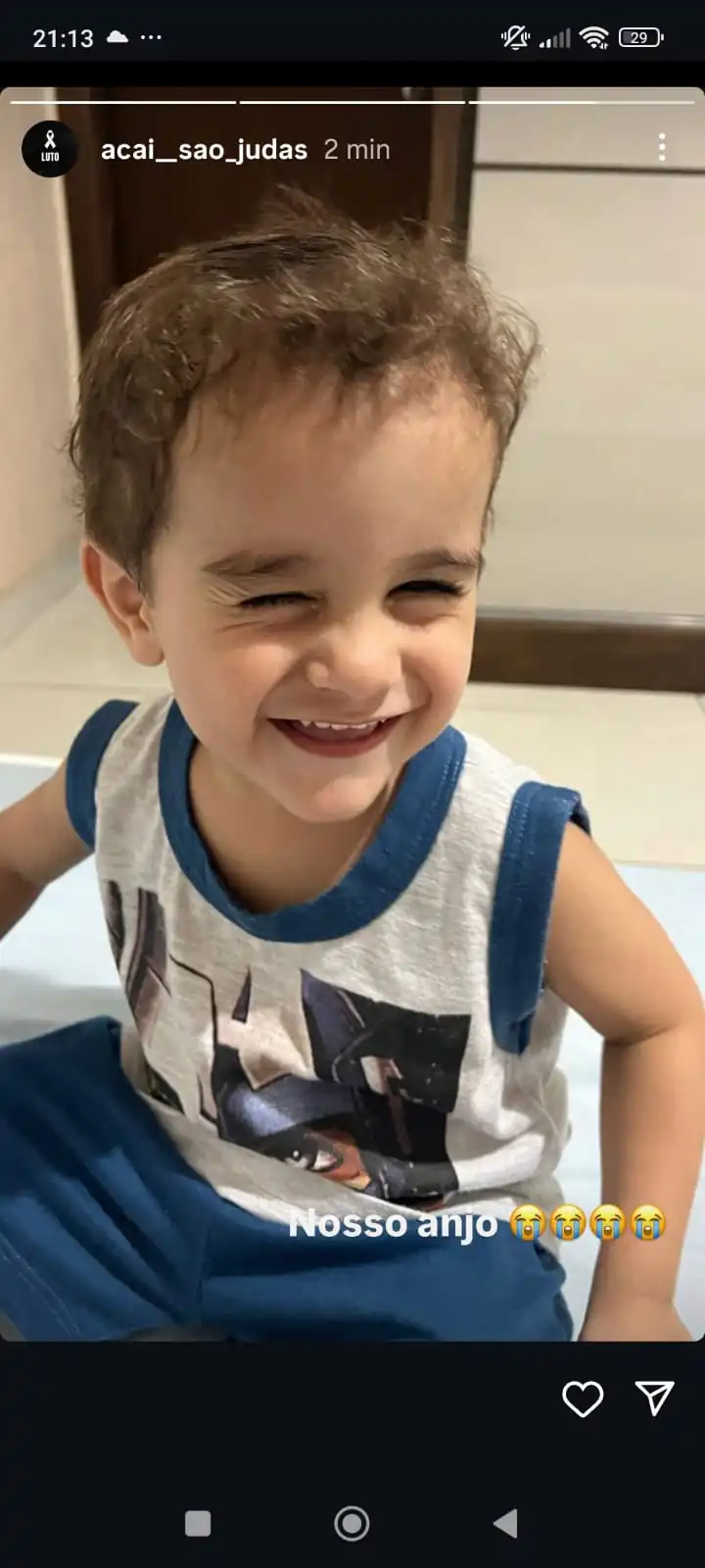 Morre o menino Eduardo, após três dias lutando pela vida
