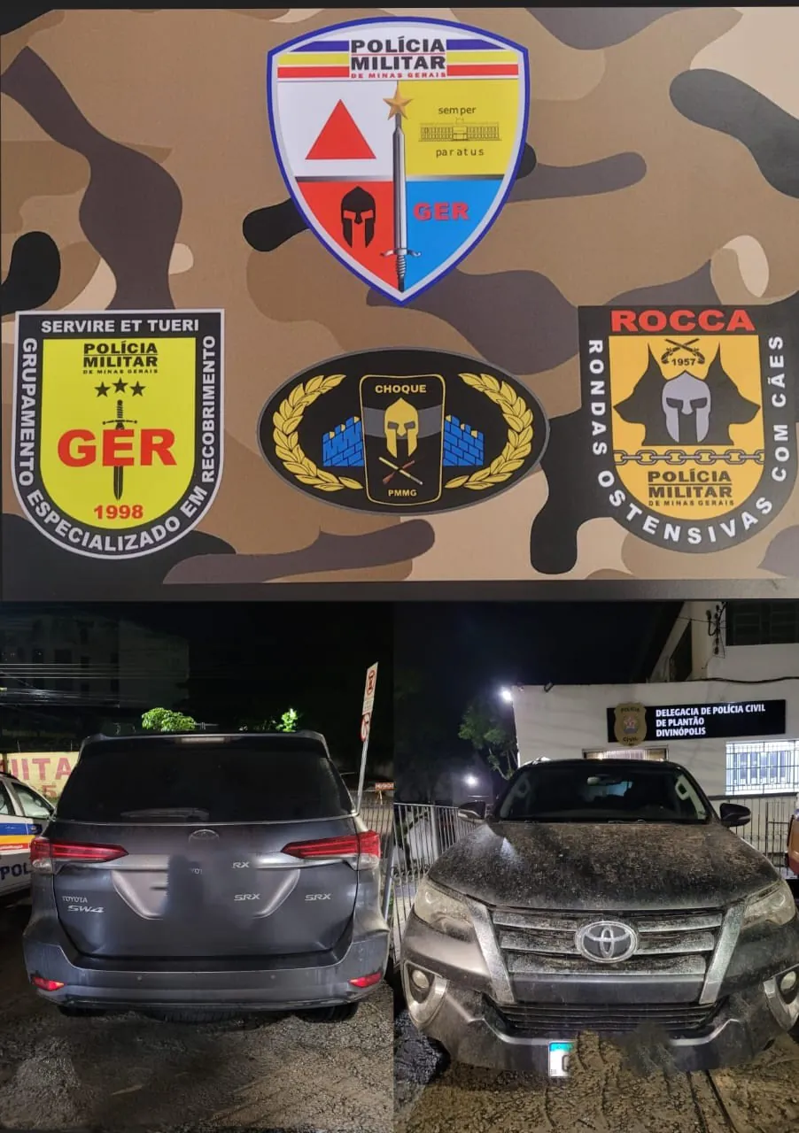PM recupera caminhonete furtada e prende dupla com equipamentos usados para o crime em Divinópolis